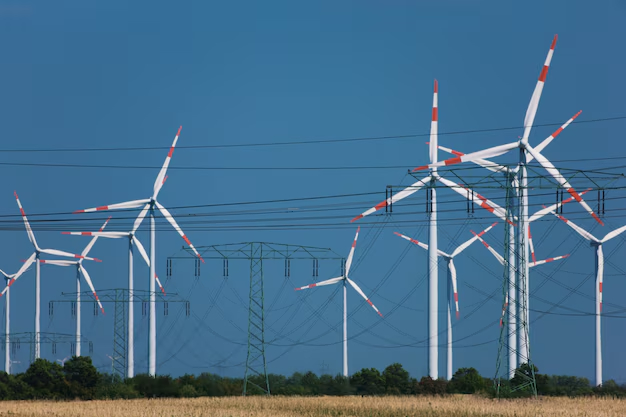 Wind turbines in strong heat haze (!)